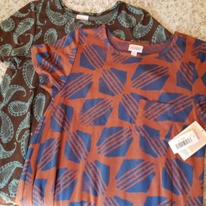 LOT 2 Lularoe Carly dresses jacquard, size S